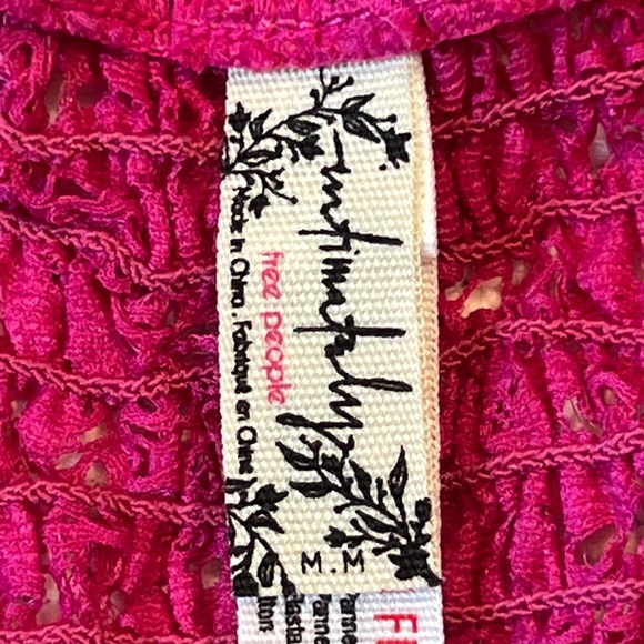 NWT 💘Free People MISS DAZIE floral lace crochet bralette MED Berry fuchsia pink - Picture 10 of 12